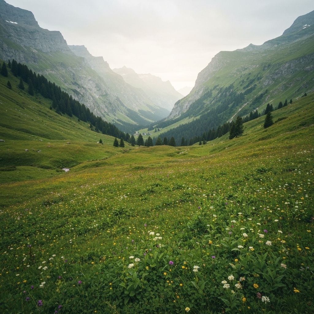 Friedliche Schweizer Berglandschaft